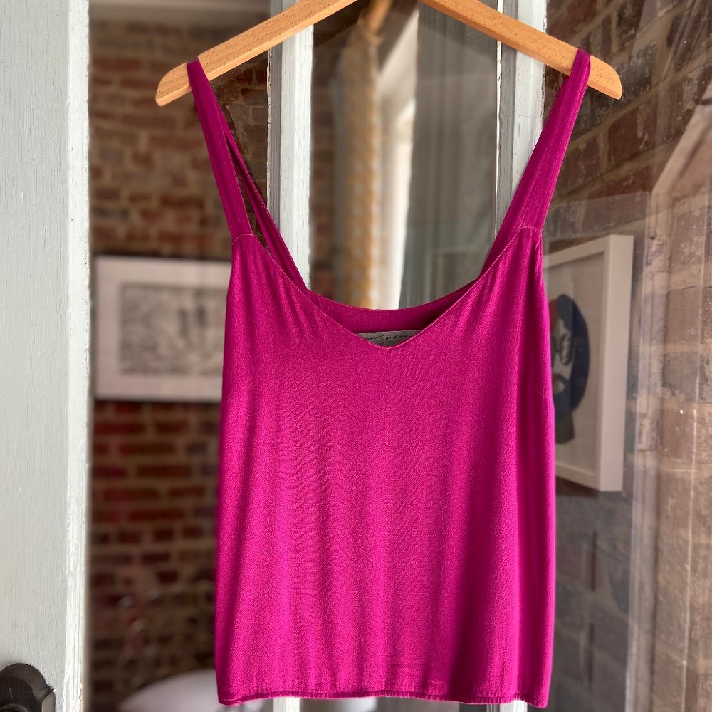 Silk fuchsia top